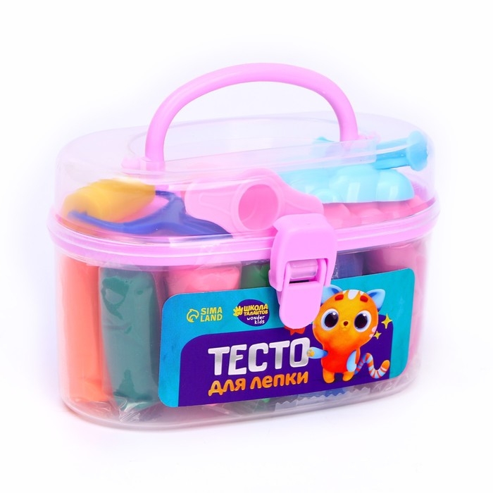 Тесто для лепки, 13 цветов, 200 г, 2 формочки, каток, шприц, цвета МИКС Тесто для лепки, 13 цветов, 200 г, 2 формочки, каток, шприц, цвета МИКС