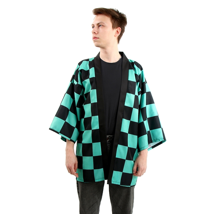 Карнавальное хаори «Демонический клинок», р. 48-50 (XL), цвет зелёный