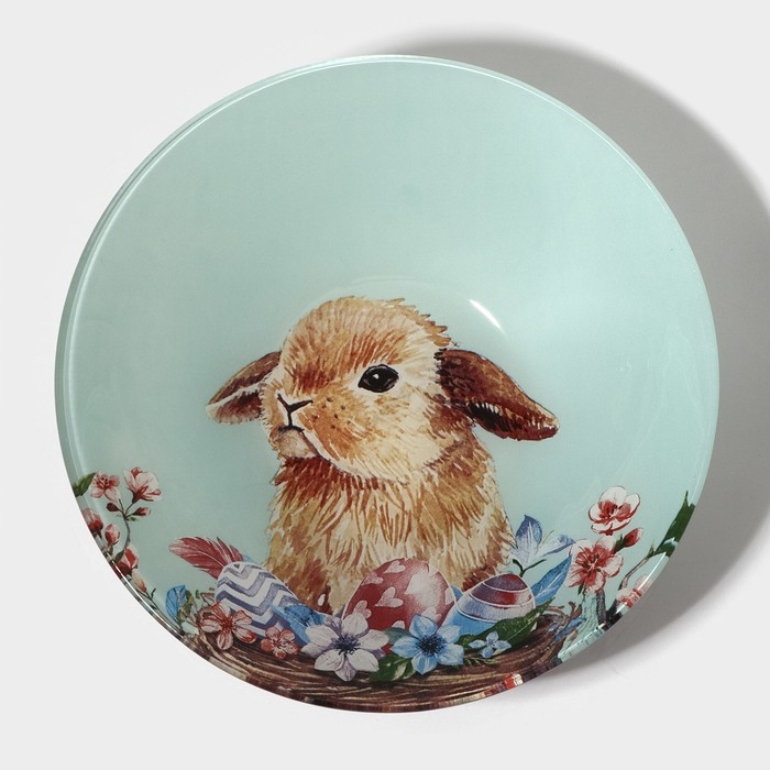 Набор тарелок стеклянных Доляна «Кролик», 19 предметов: 6 десертных тарелок, 6 обеденных тарелок, 6 мисок, салатник Набор тарелок стеклянных Доляна «Кролик», 19 предметов: 6 десертных тарелок, 6 обеденных тарелок, 6 мисок, салатник