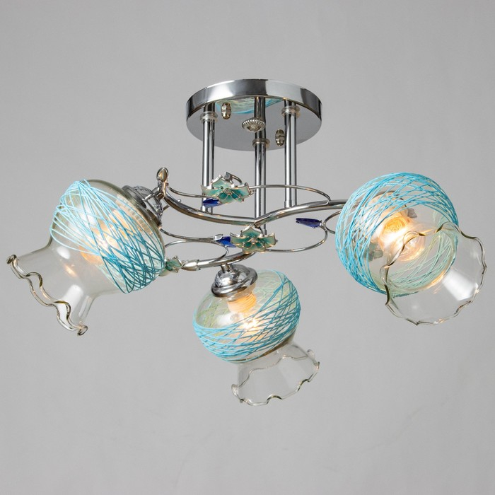 Люстра Люстра "Вернали" 3 лампы 40W E27 основание хром 47х47х28 см