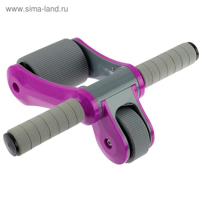 Ролик для пресса, 2 колеса, с ковриком, цвета МИКС Ролик для пресса, 2 колеса, с ковриком, цвета МИКС