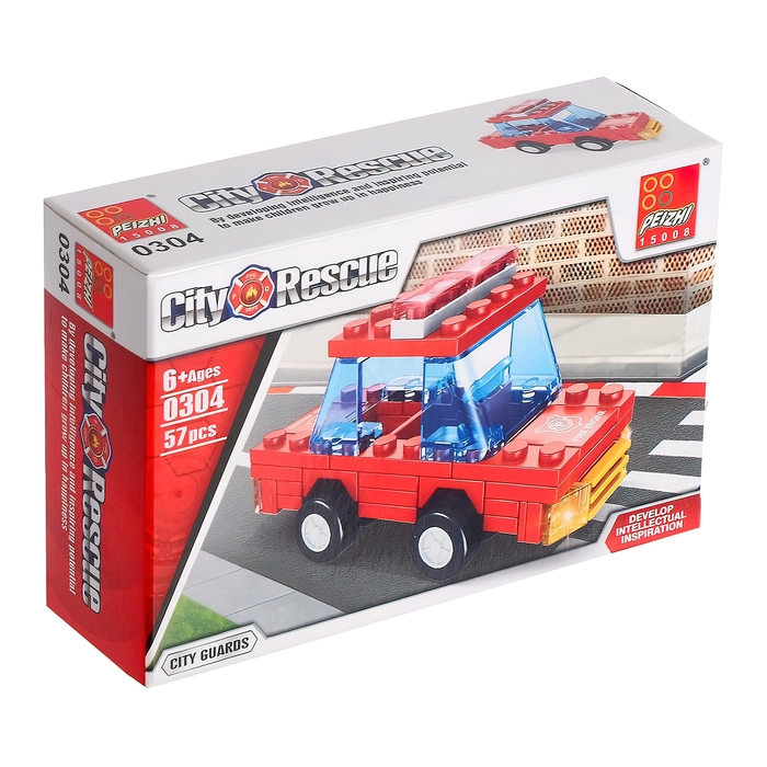 Конструктор «Пожарная охрана», 48-59 деталей, МИКС Конструктор «Пожарная охрана», 48-59 деталей, МИКС