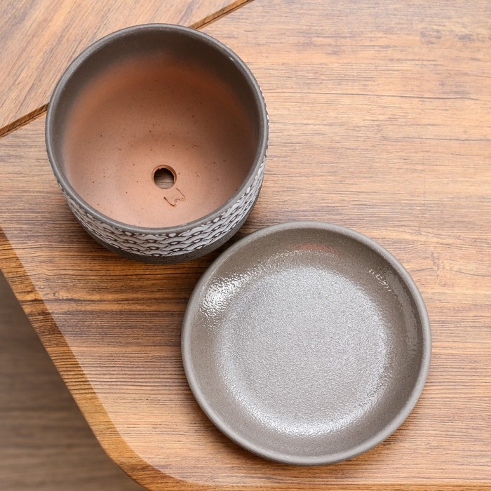 Горшок цветочный Горшок цветочный "Хоккайдо" серый бук №1 0,75 л