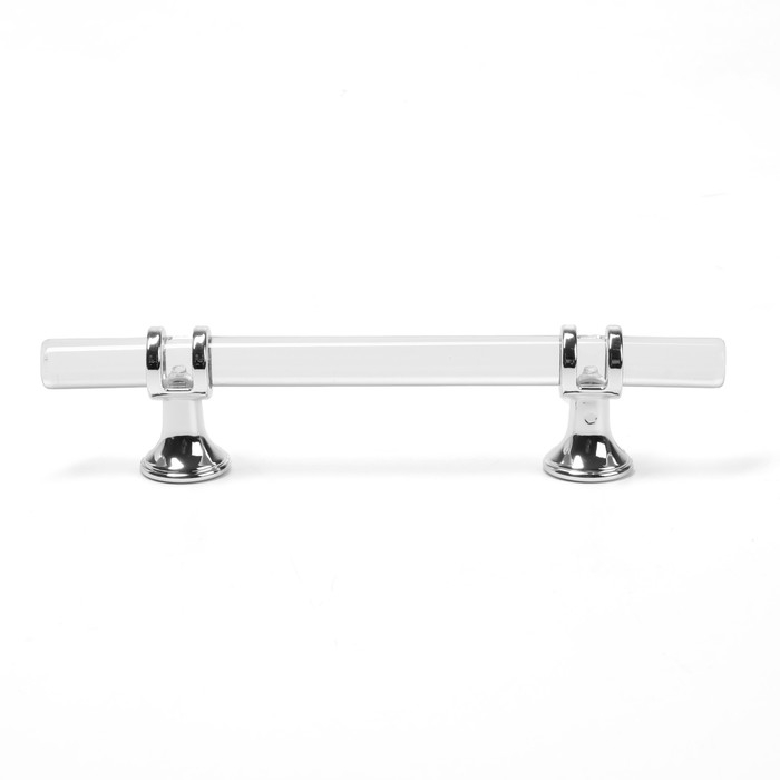 Ручка скоба CAPPIO PK106, м/о 96 мм, D=12 мм, пластик, цвет прозрачный/хром Ручка скоба CAPPIO PK106, м/о 96 мм, D=12 мм, пластик, цвет прозрачный/хром