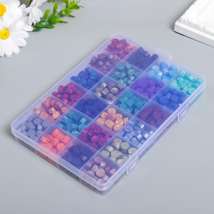 Набор сургуча Набор сургуча "Холодные цвета" перламутр 24 цвета 19х13х2 см