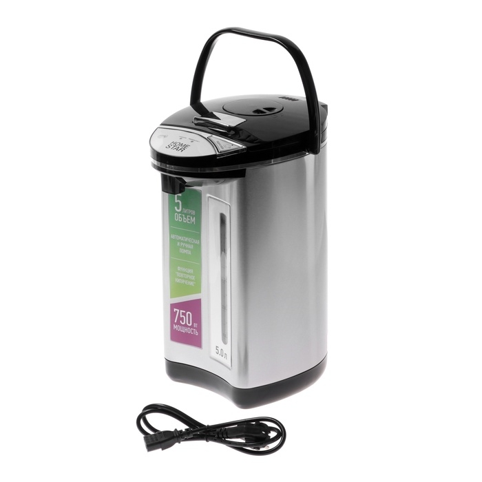 Термопот HomeStar HS-5006, 750 Вт, 5 л, серебристо-чёрный Термопот HomeStar HS-5006, 750 Вт, 5 л, серебристо-чёрный