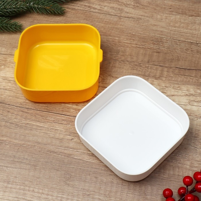 Новый год. Ланч-бокс двухуровневый &laquo;Пингвин&raquo;, отсеки по 400 мл