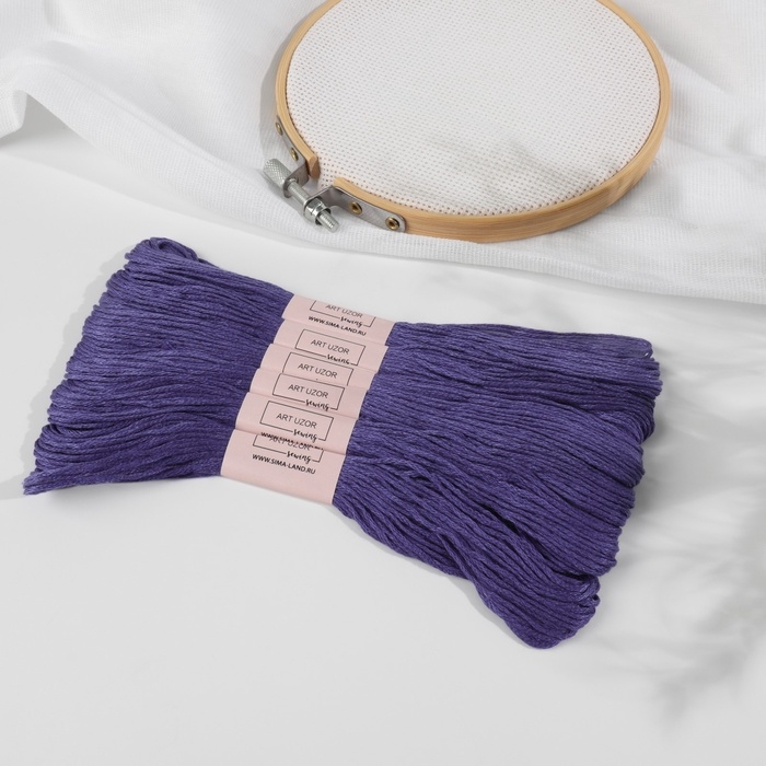 Набор ниток мулине №158, 8 ± 1 м, 6 шт, цвет васильковый