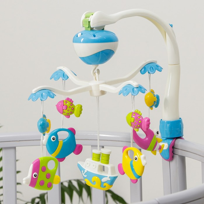 Мобиль музыкальный на кроватку «Кораблик», на батарейках, виды МИКС, Крошка Я Мобиль музыкальный на кроватку «Кораблик», на батарейках, виды МИКС, Крошка Я