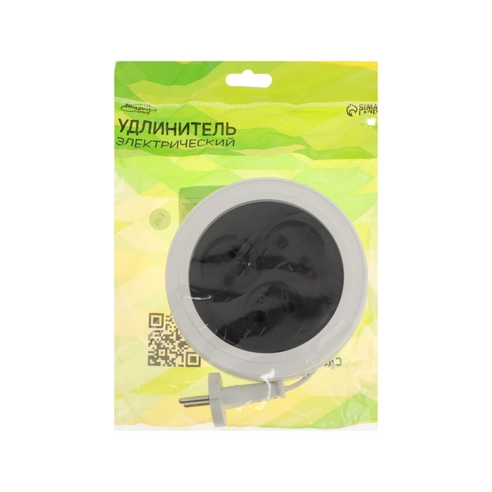 Удлинитель-рулетка Luazon Lighting ECO, 3 розетки, 2.7 м, 6 А,1300Вт,ШВВП 2х0.75 мм2,без з/к Удлинитель-рулетка Luazon Lighting ECO, 3 розетки, 2.7 м, 6 А,1300Вт,ШВВП 2х0.75 мм2,без з/к