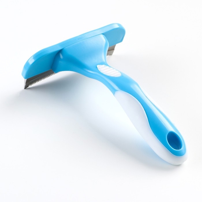 Дешеддер большой, лезвие шириной 10 см, голубой Дешеддер большой, лезвие шириной 10 см, голубой