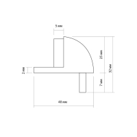 Упор дверной LOCKLAND, с крепежным штырем, d=40 мм, h=25 мм, цвет хром