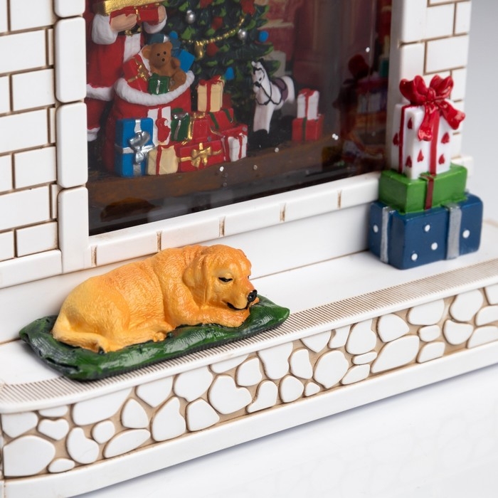 Фигура светодиодная «Чудесный камин», 26х10х18 см, музыка, батарейки ААх3 (не вкомплекте), USB, свечение тёплое белое Фигура светодиодная «Чудесный камин», 26х10х18 см, музыка, батарейки ААх3 (не вкомплекте), USB, свечение тёплое белое