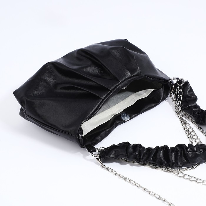 Сумка-багет на молнии, цвет чёрный Сумка-багет на молнии, цвет чёрный