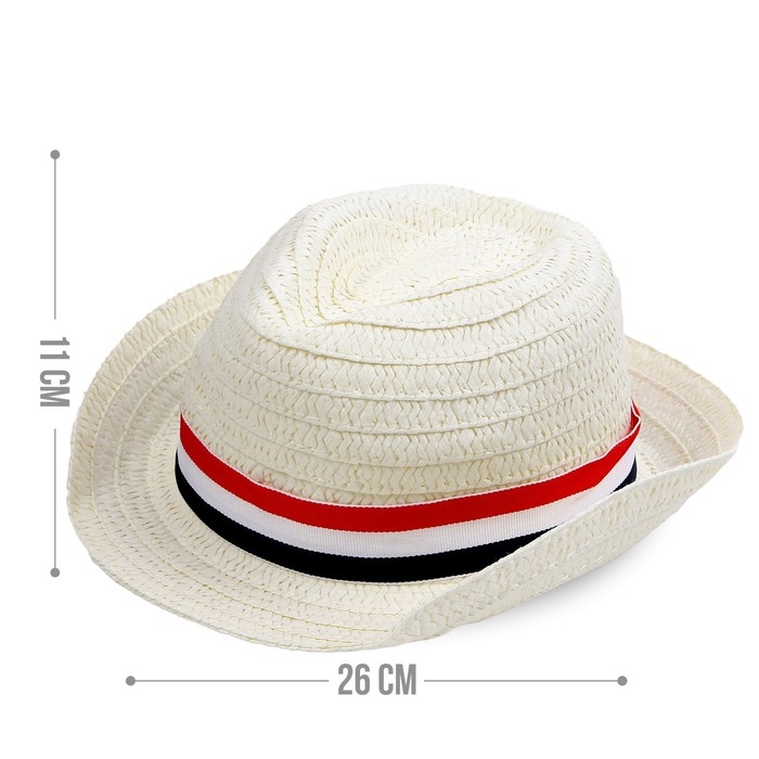 Панама соломенная детская для мальчика «Ракета»,микс, р-р 52-54 Панама соломенная детская для мальчика «Ракета»,микс, р-р 52-54