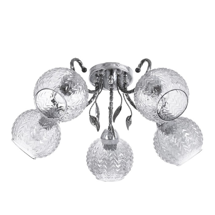 Люстра Люстра "Тереза" 5х40Вт Е27 Хром, черный хром 55х55х21см