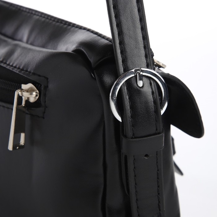 Сумка женская с карманами кожзам, черный цвет Сумка женская с карманами кожзам, черный цвет