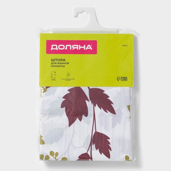 Штора для ванны Доляна «Осень», 180×180 см, EVA Штора для ванны Доляна «Осень», 180×180 см, EVA