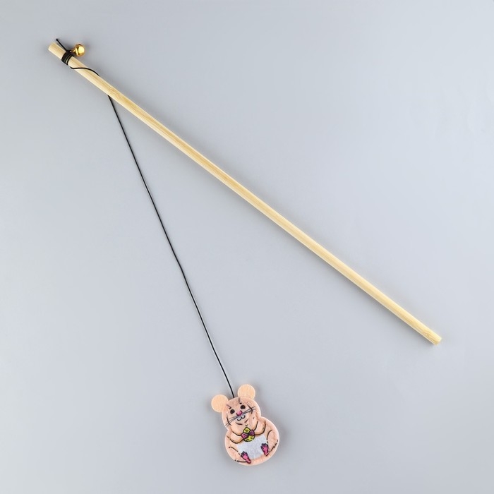 Дразнилка с игрушкой «Мышь», 6,5 см Дразнилка с игрушкой «Мышь», 6,5 см