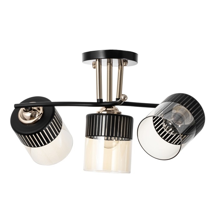 Люстра Люстра "Галион" 3хЕ27 40Вт черно-золотой 55х26 см