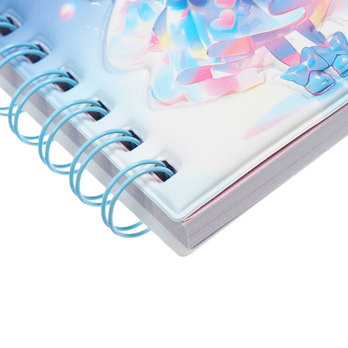 Записная книжка подарочная на гребне 80л,линия, цветной блок,облож.ПВХ 3D Аниме(10,2х10,5см)   10539 Записная книжка подарочная на гребне 80л,линия, цветной блок,облож.ПВХ 3D Аниме(10,2х10,5см)   10539