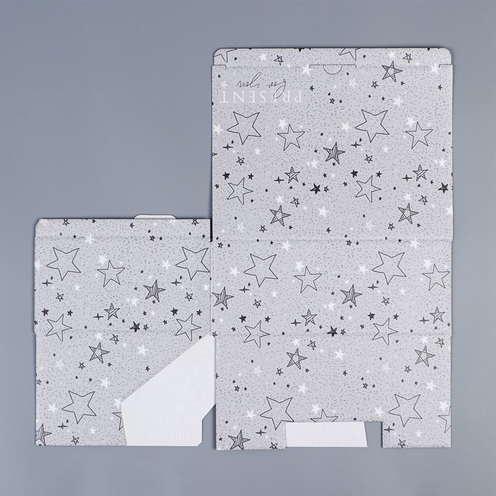 Коробка подарочная сборная, упаковка, «Звёзды», 26 х 19 х 10 см Коробка подарочная сборная, упаковка, «Звёзды», 26 х 19 х 10 см