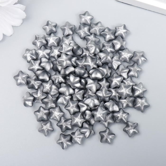 Сургуч в гранулах в пакете Сургуч в гранулах в пакете "Звёздочки" серебро перламутр 55 гр 12х8 см