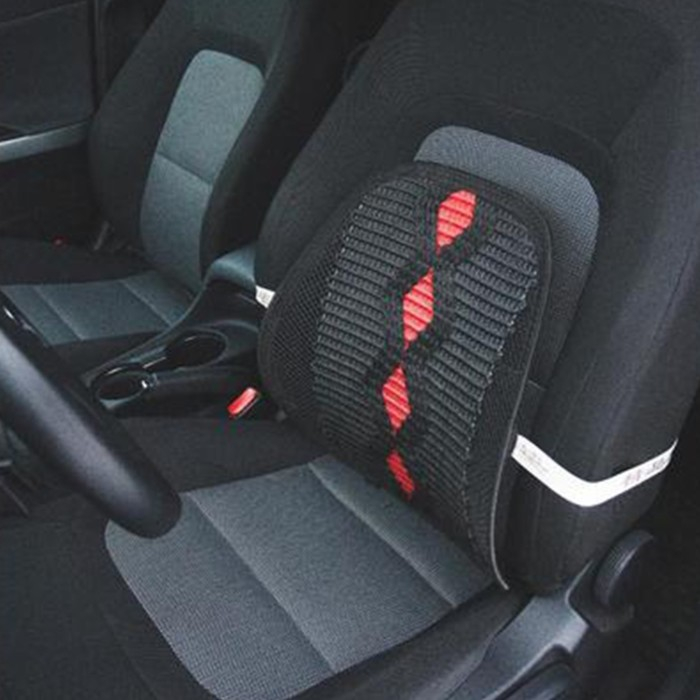 Ортопедическая спинка на сиденье усиленная, ромб, 38×39 см, черный Ортопедическая спинка на сиденье усиленная, ромб, 38×39 см, черный