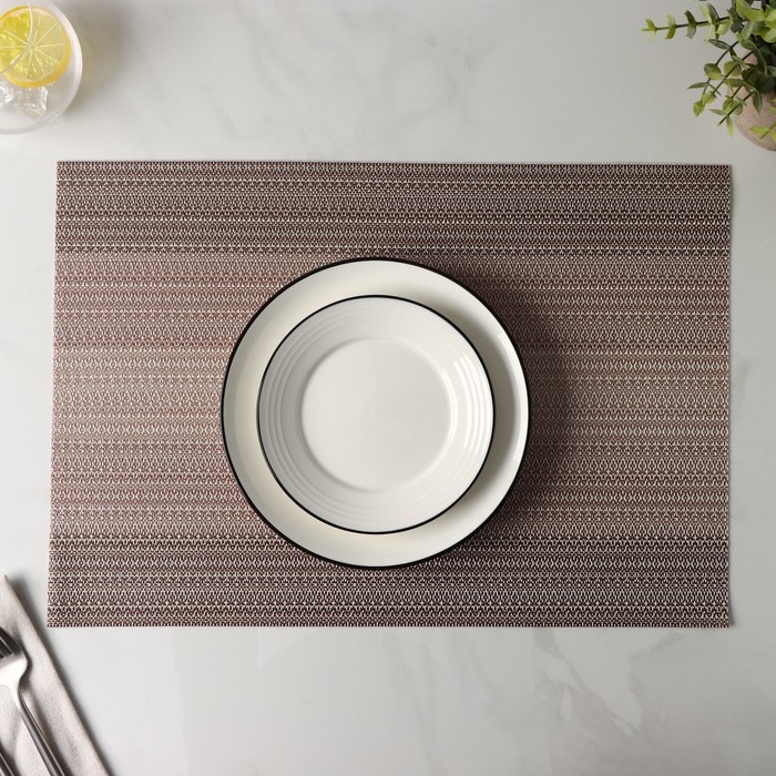 Салфетка сервировочная на стол «Вензеля», 45×30 см, цвет бежевый