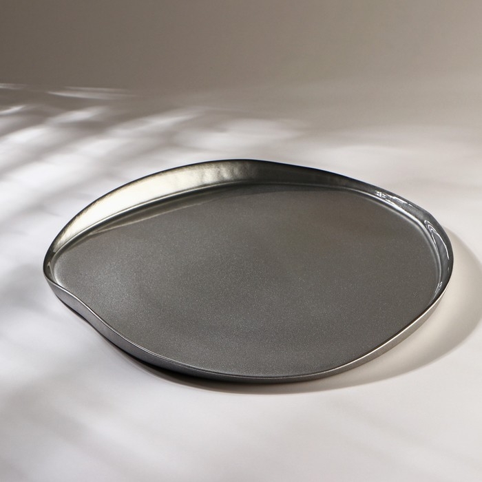 Блюдо с бортом Trend, d=32 см, цвет серый Блюдо с бортом Trend, d=32 см, цвет серый