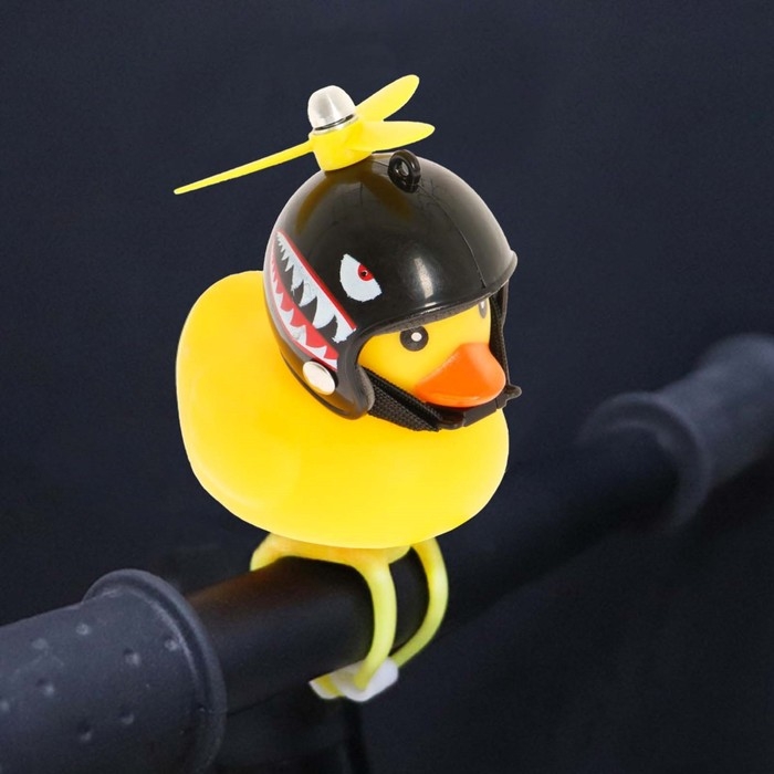 Утка с пропеллером, крепление на руль, желтый, микс Утка с пропеллером, крепление на руль, желтый, микс