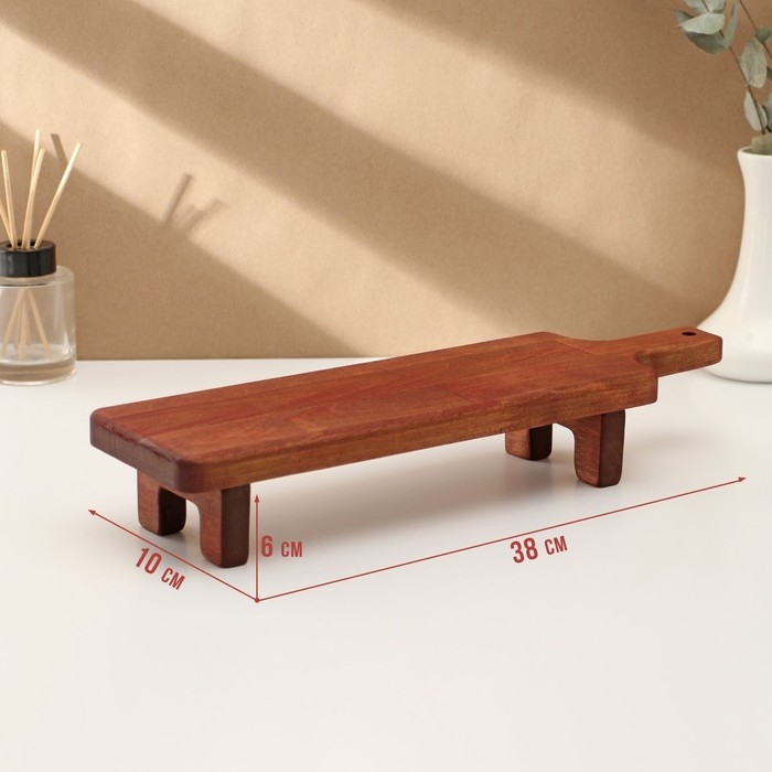 Доска разделочная для подачи и сервировки с ручкой, на ножках, 38×10×6 см, берёза Доска разделочная для подачи и сервировки с ручкой, на ножках, 38×10×6 см, берёза