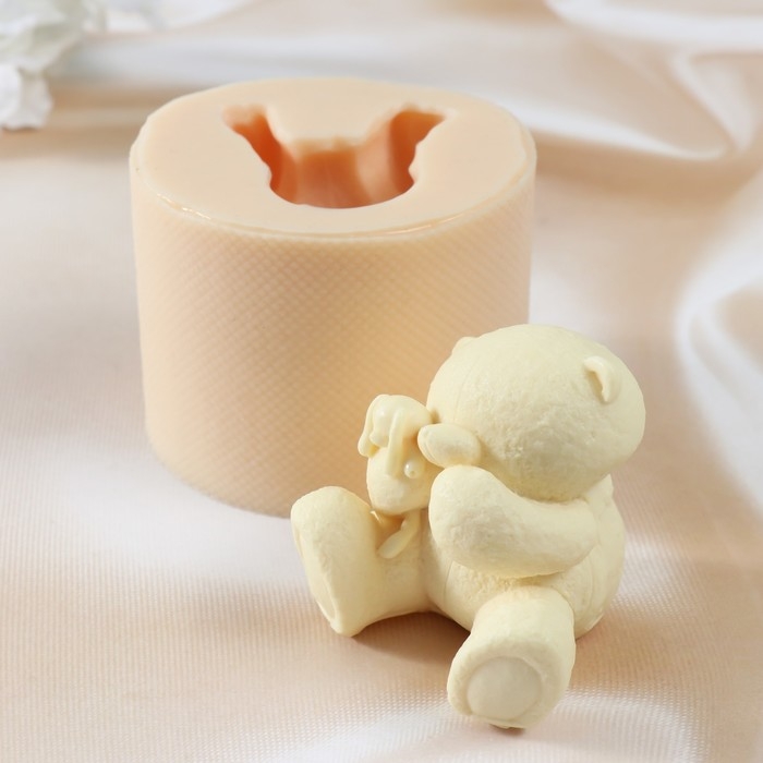 Молд силиконовый Молд силиконовый "Мишка с зайцем" Силикон 5,8х7х6,5 см