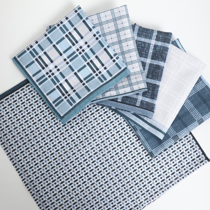 Платок носовой мужской 28х28см, 6шт, рис 21222-3, микс, ситец 100г/м, хл100% Платок носовой мужской 28х28см, 6шт, рис 21222-3, микс, ситец 100г/м, хл100%