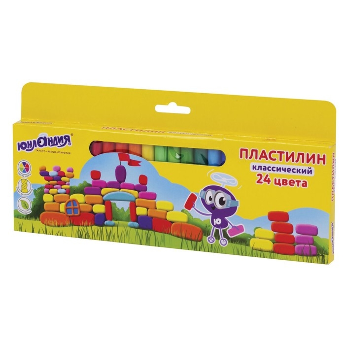 Пластилин 24цв 480г ЮНЛАНДИЯ ВЫСШЕЕ КАЧЕСТВО (Таиланд), 105031 Пластилин 24цв 480г ЮНЛАНДИЯ ВЫСШЕЕ КАЧЕСТВО (Таиланд), 105031