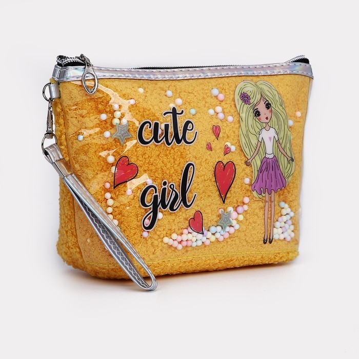 Косметичка на молнии, цвет жёлтый Косметичка на молнии, цвет жёлтый