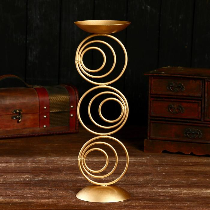 Подсвечник "Астор" металл. 11х11х35 см