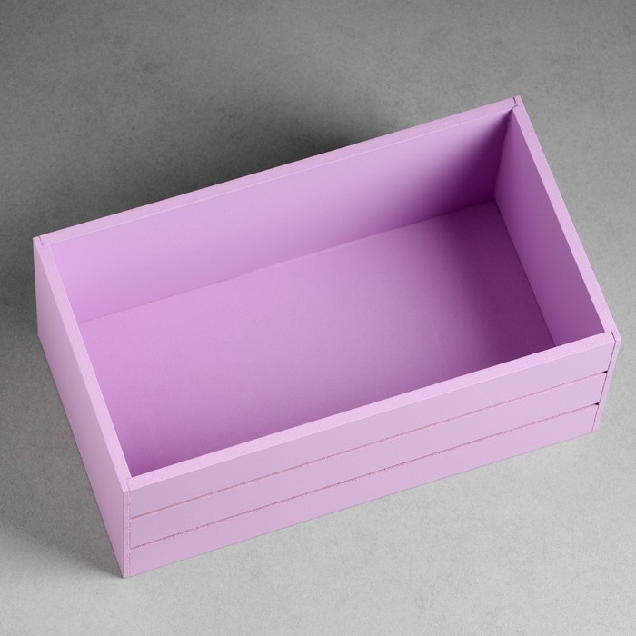 Кашпо деревянное 25х14х11 см Сиреневый Кашпо деревянное 25х14х11 см Сиреневый