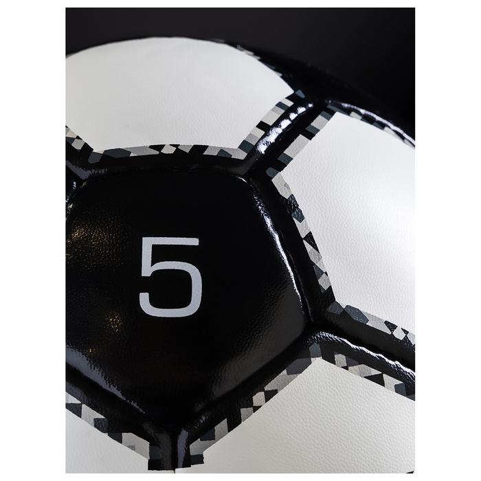 Футбольный мяч MINSA Black, ручная сшивка, 32 панели, р. 5, PU