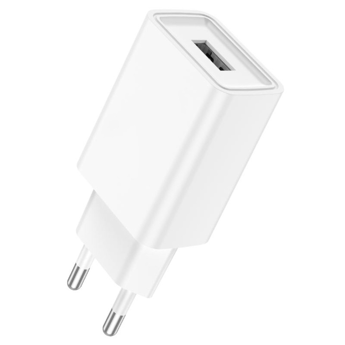 Сетевое зарядное устройство Borofone BA68A, USB, 2,1 А, белое Сетевое зарядное устройство Borofone BA68A, USB, 2,1 А, белое