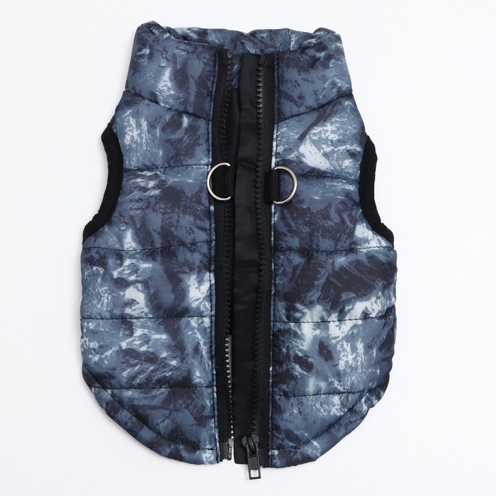 Куртка для собак на молнии  Куртка для собак на молнии "Содалит", размер S, синяя (ДС 27, ОШ 26, ОГ 38 см)