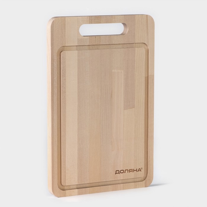 Доска разделочная Доляна «Фигурная ручка», 29×19×1,5 см, берёза Доска разделочная Доляна «Фигурная ручка», 29×19×1,5 см, берёза