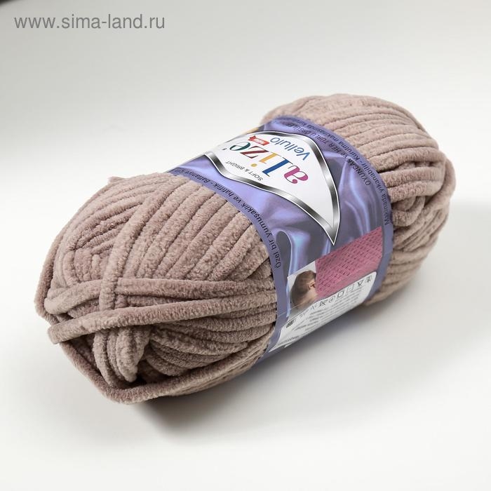 Пряжа Пряжа "Velluto" 100% микрополиэстер 68м/100гр (530 бежевый)