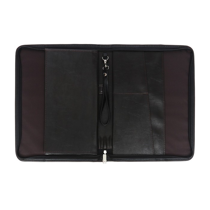 Папка деловая, искусственная кожа, для бумаг, 360 х 260 х 30 мм, ручка-петля Папка деловая, искусственная кожа, для бумаг, 360 х 260 х 30 мм, ручка-петля "Люкс" коричневая 6Д011