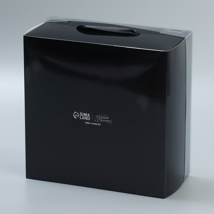 Коробка подарочная складная, упаковка, «Чёрная», 20 х 20 х 10 см Коробка подарочная складная, упаковка, «Чёрная», 20 х 20 х 10 см