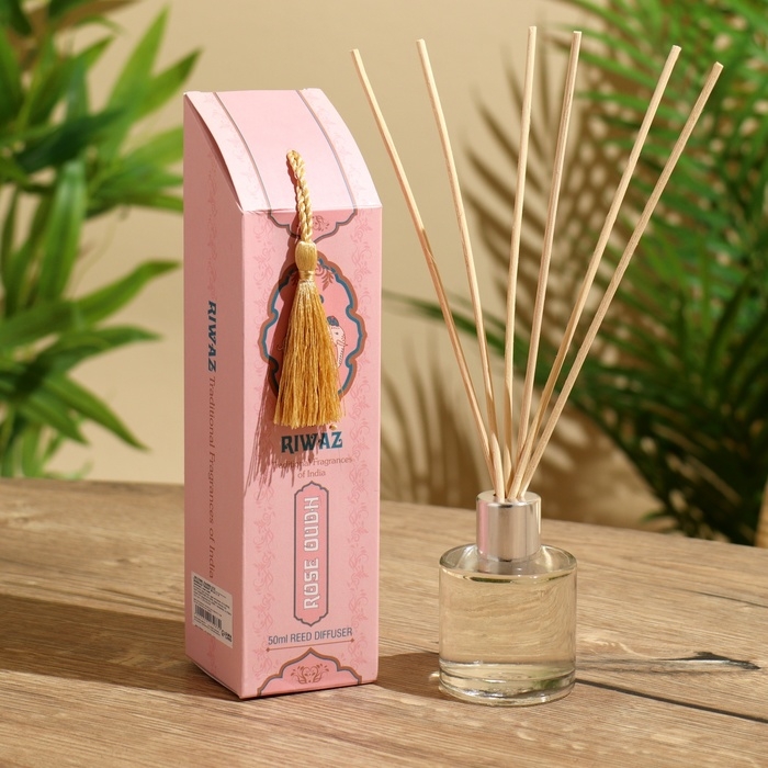 Диффузор Диффузор "RIWAZ" 50 мл (+ 6 палочек), rose oudh