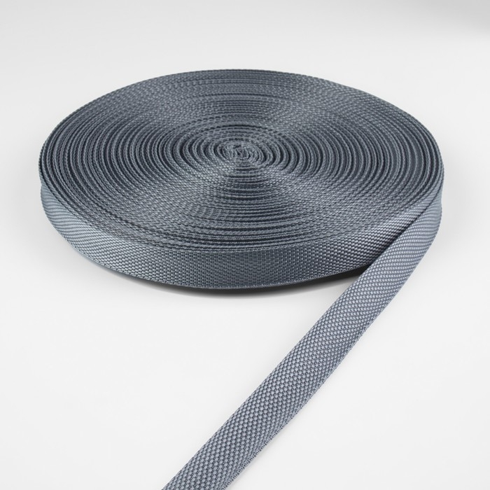 Стропа ременная, 20 мм, 50 ± 1 м, плотность 8,2 гр/м, цвет серый №19 Стропа ременная, 20 мм, 50 ± 1 м, плотность 8,2 гр/м, цвет серый №19