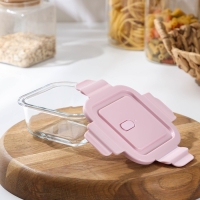 Контейнер из жаропрочного стекла с крышкой Cook and Freeze, 300 мл, 12×6 см, цвет МИКС