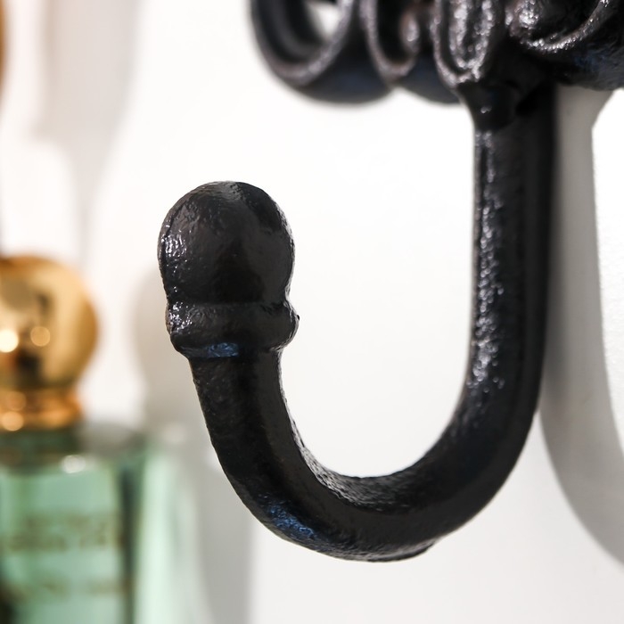 Крючок декоративный чугун Крючок декоративный чугун "Геральдический узор" 17х6х13 см