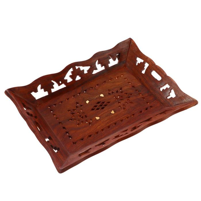 Поднос дерево Поднос дерево "Резной" 24*19*3 см